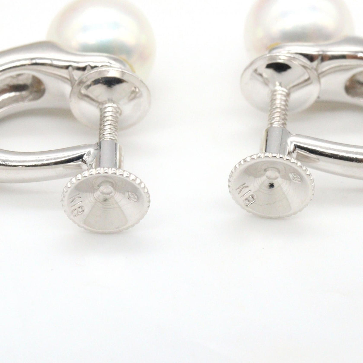 Mikimoto Pearl Earrings · 18K White Gold