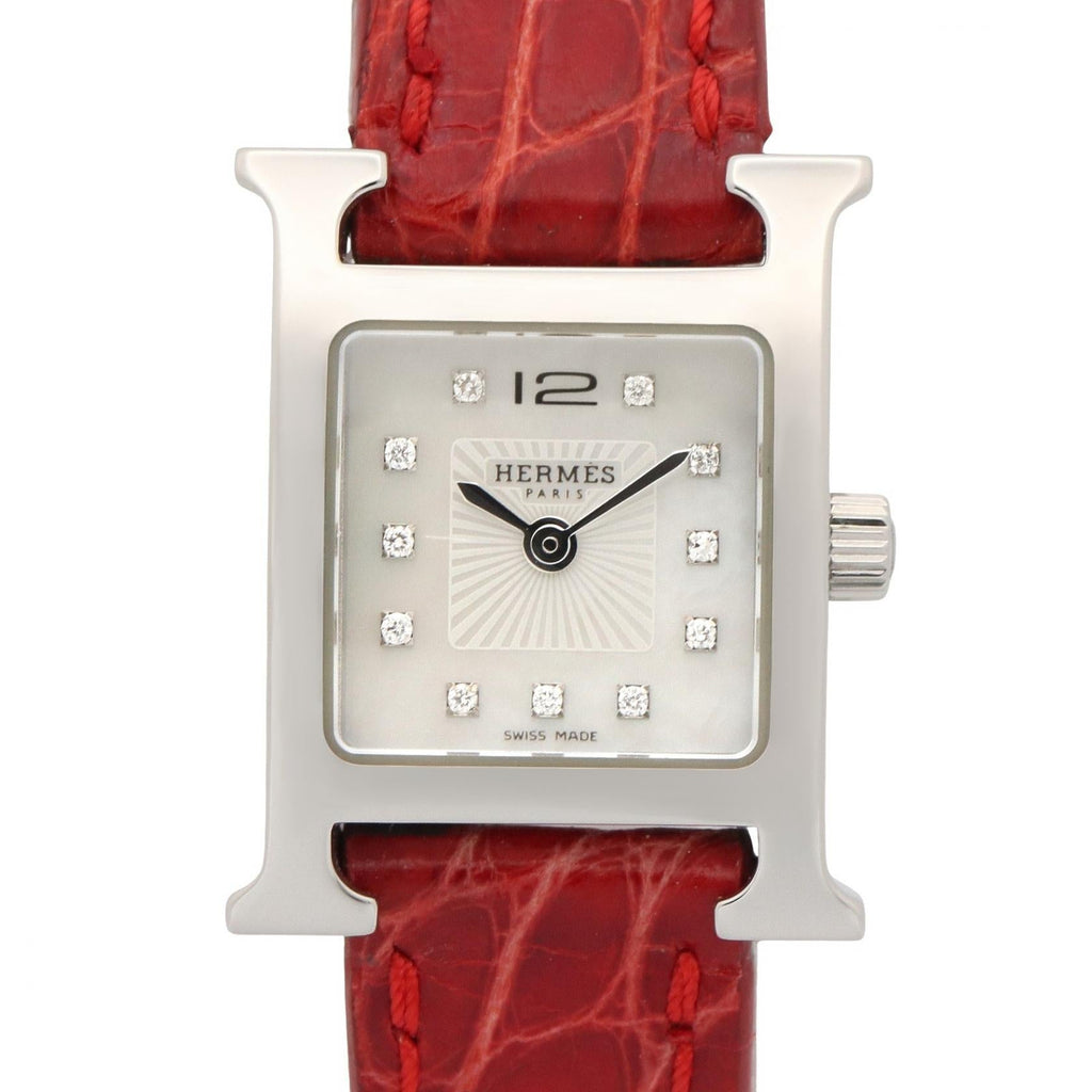 Hermès H Watch Mini · Diamond · Steel