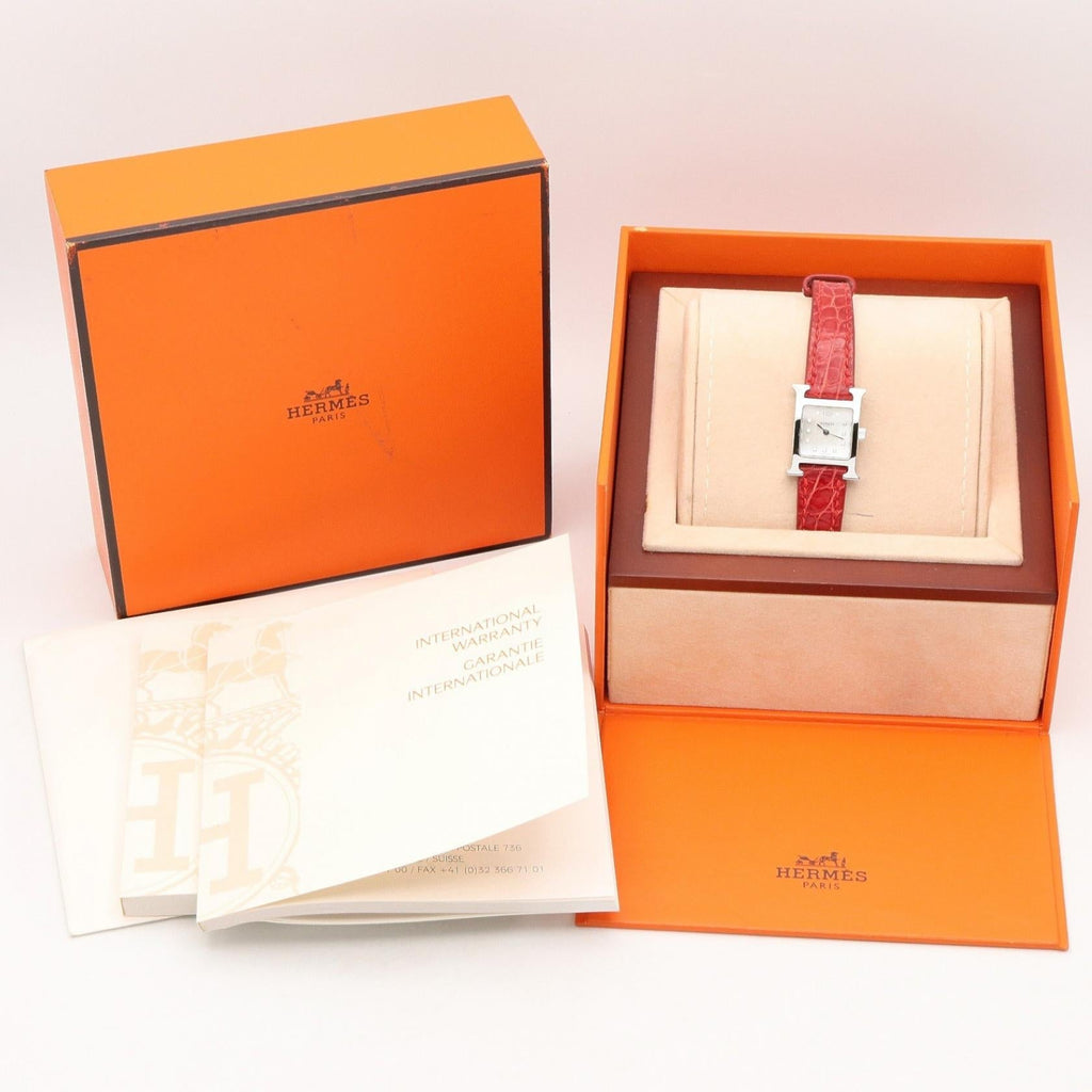 Hermès H Watch Mini · Diamond · Steel