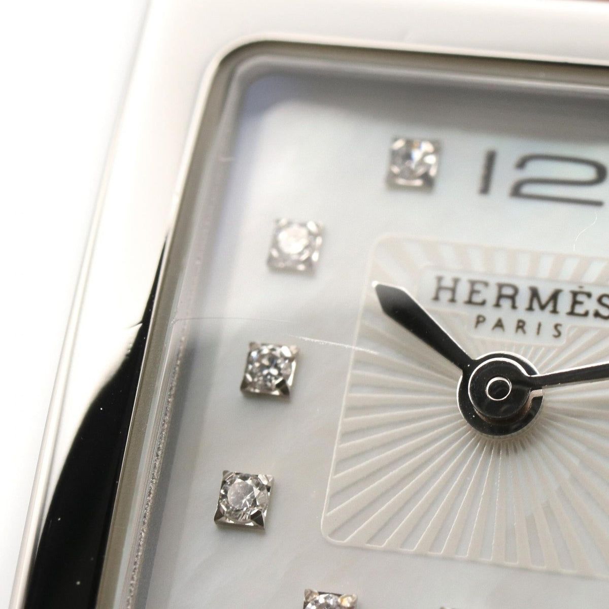Hermès H Watch Mini · Diamond · Steel