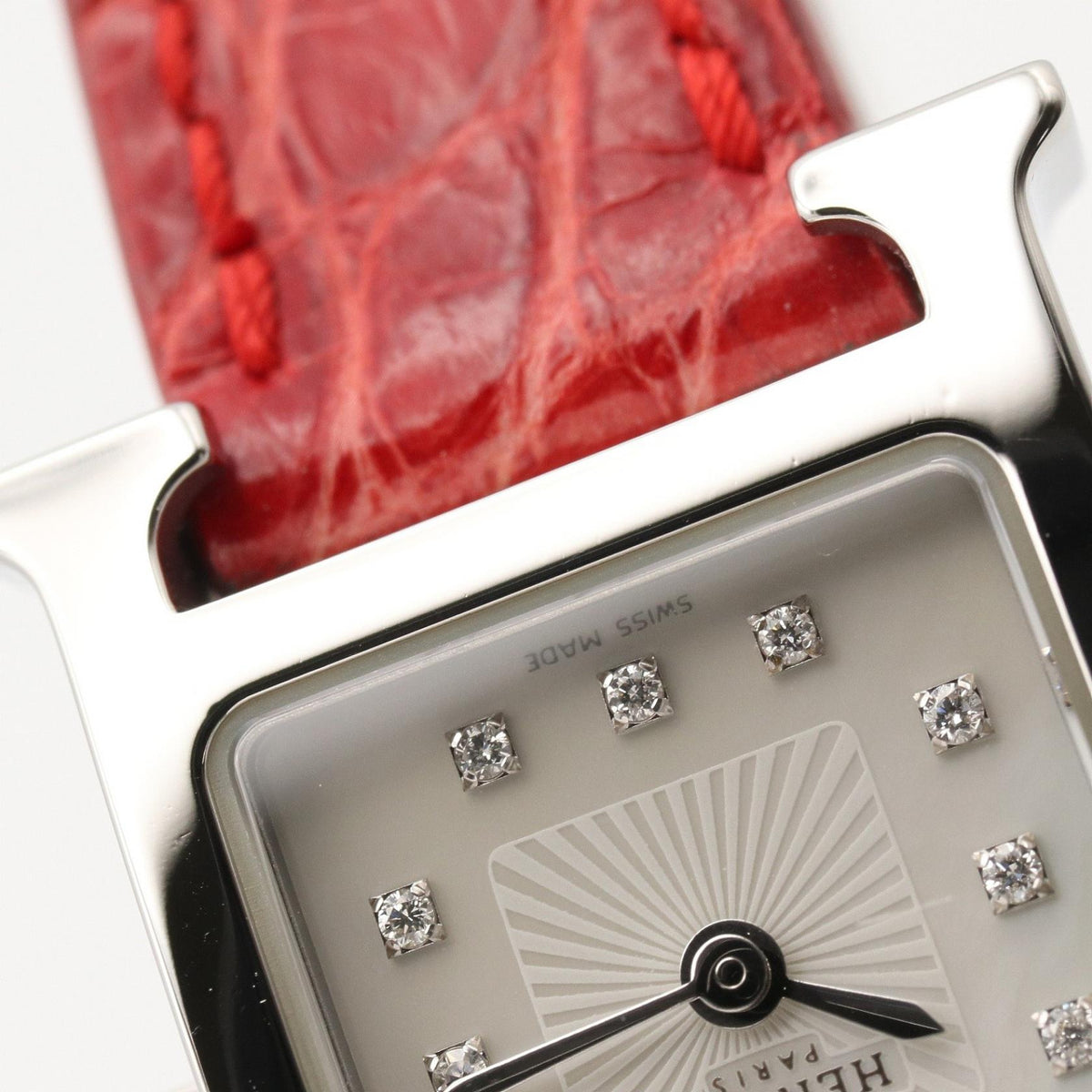Hermès H Watch Mini · Diamond · Steel