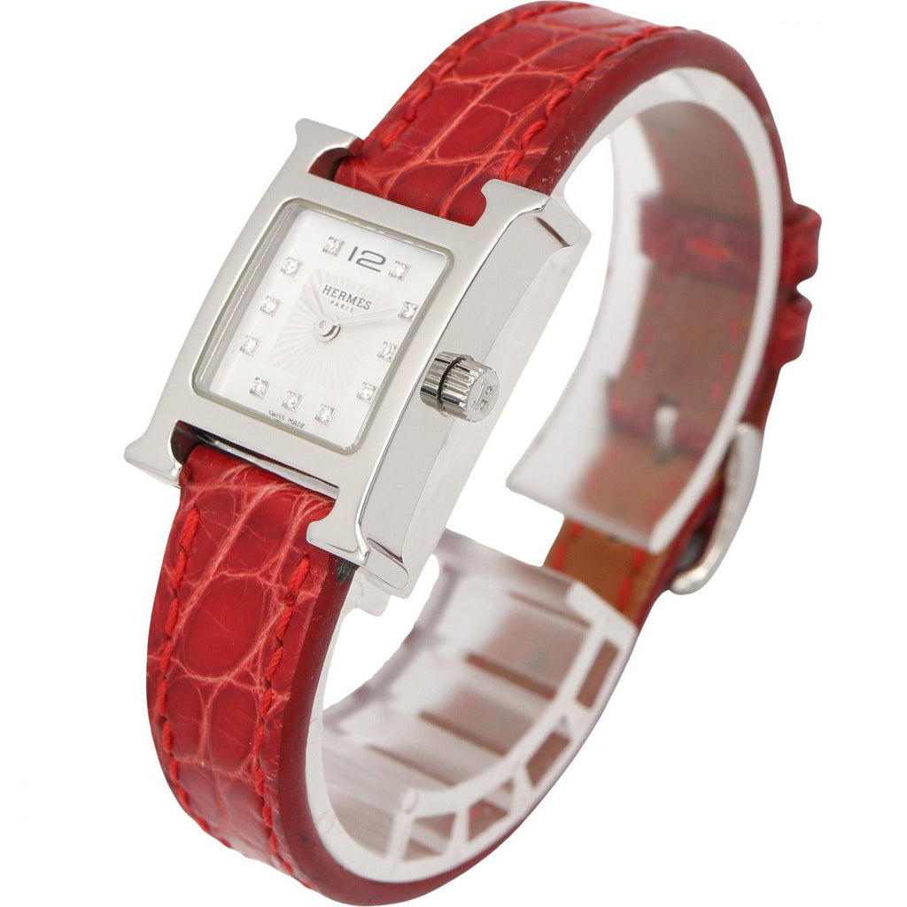 Hermès H Watch Mini · Diamond · Steel