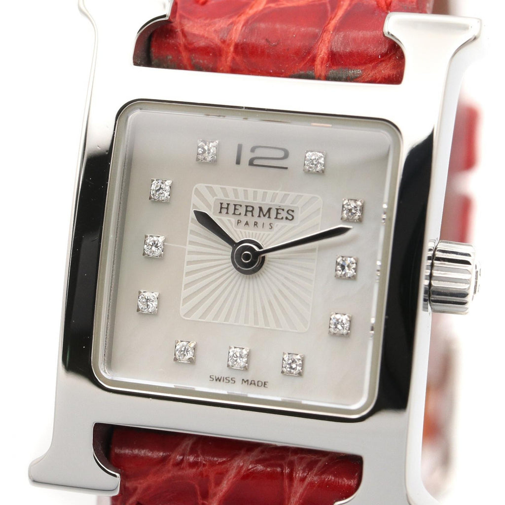 Hermès H Watch Mini · Diamond · Steel