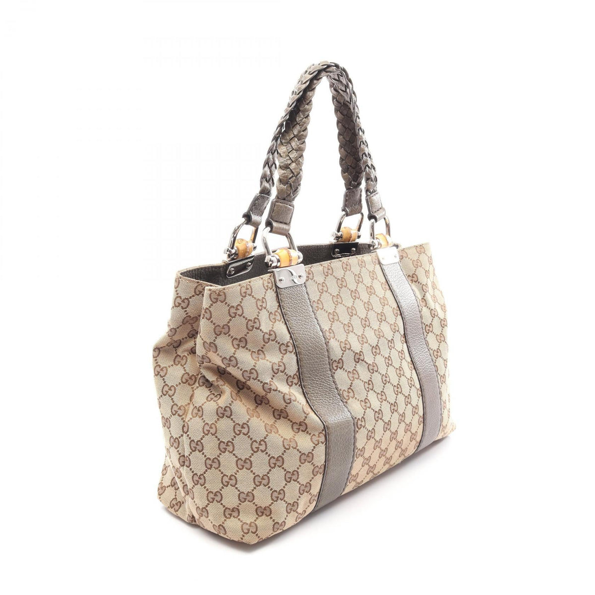 GUCCI Bamboo · GG Canvas Tote