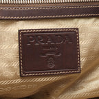 Prada Logo Jacquard Tote · Canvas Leather