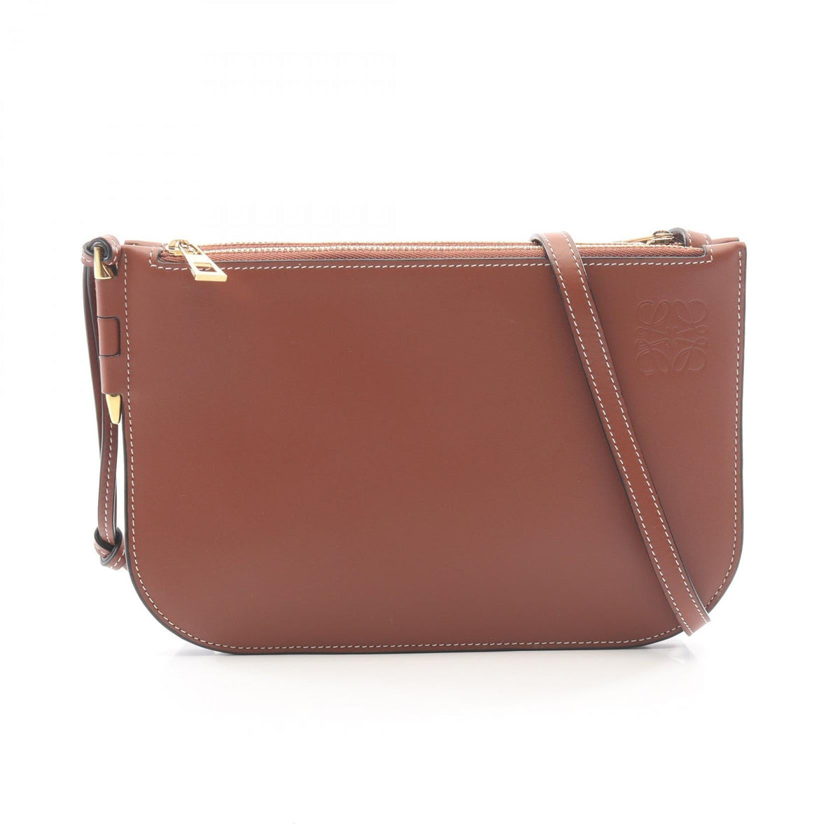 Loewe Gate Double Zip Pouch · Leather