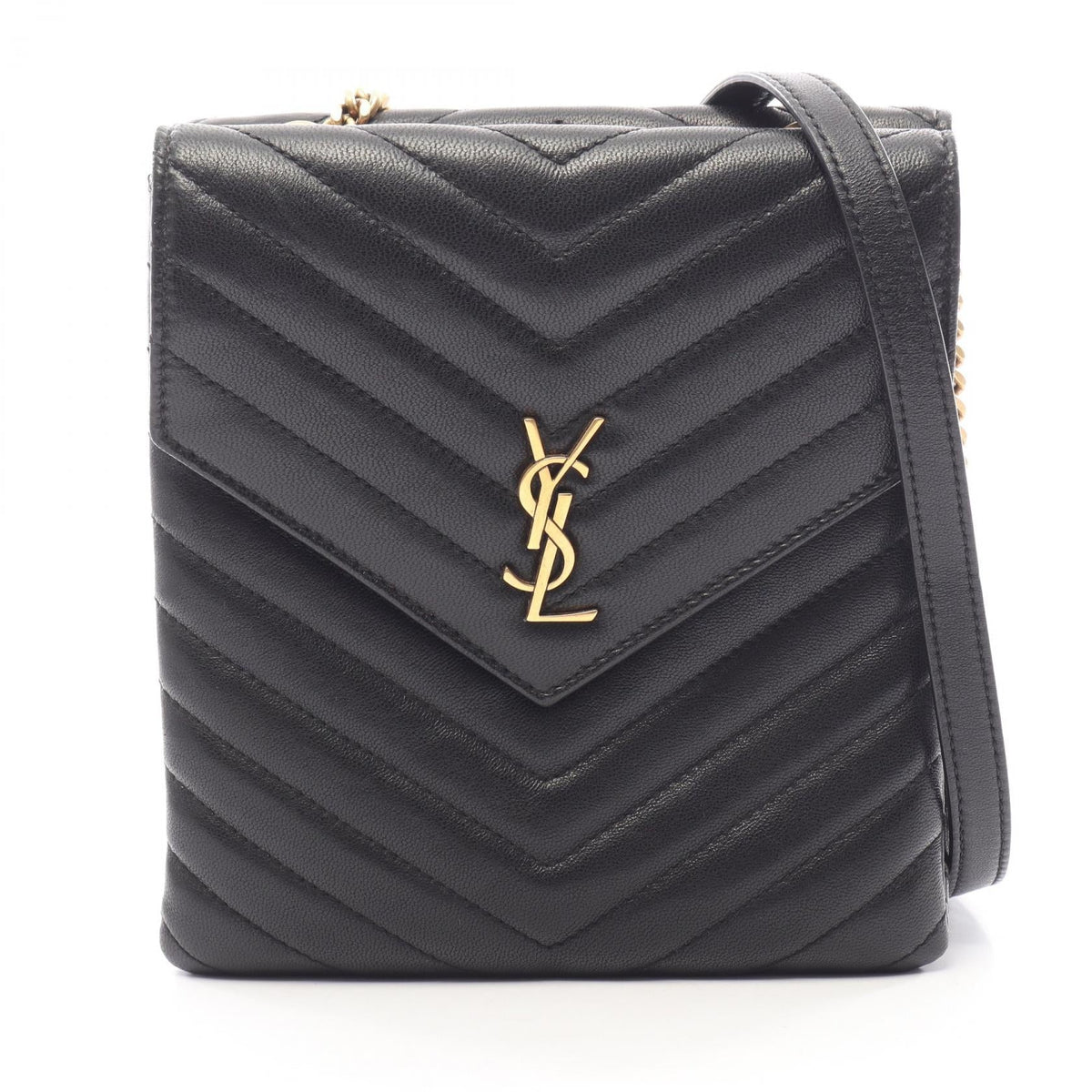 Saint Laurent · YSL Logo Shoulder Bag · Leather