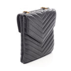 Saint Laurent · YSL Logo Shoulder Bag · Leather