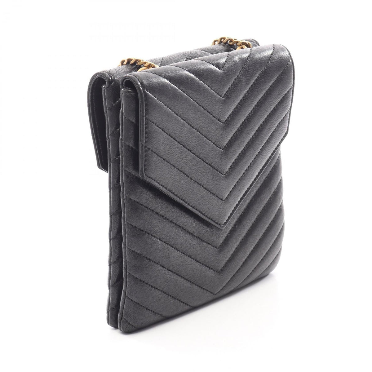 Saint Laurent · YSL Logo Shoulder Bag · Leather