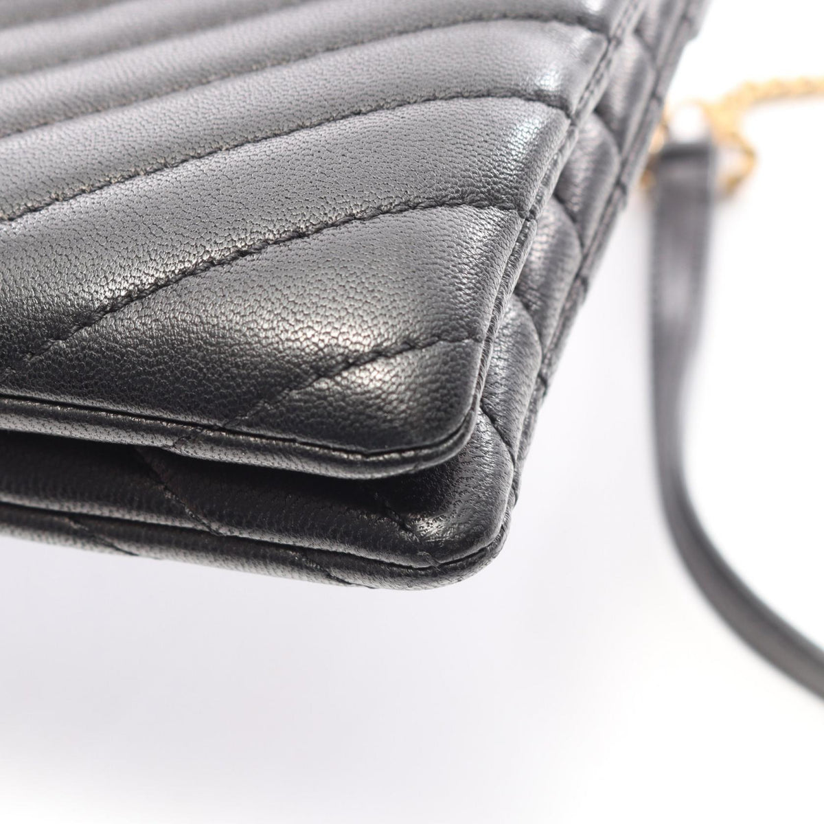 Saint Laurent · YSL Logo Shoulder Bag · Leather