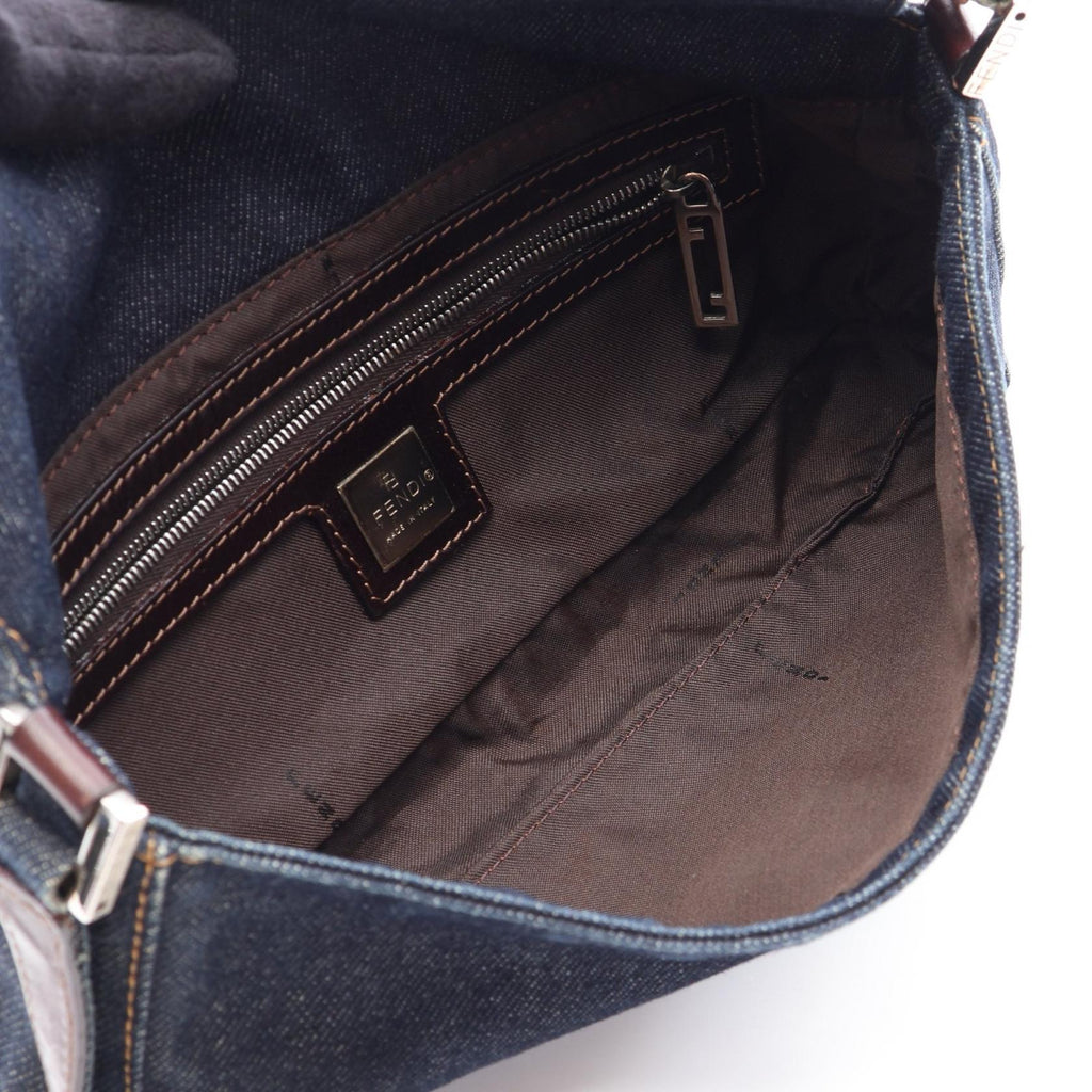 Fendi Logo Shoulder Bag · Denim & Leather