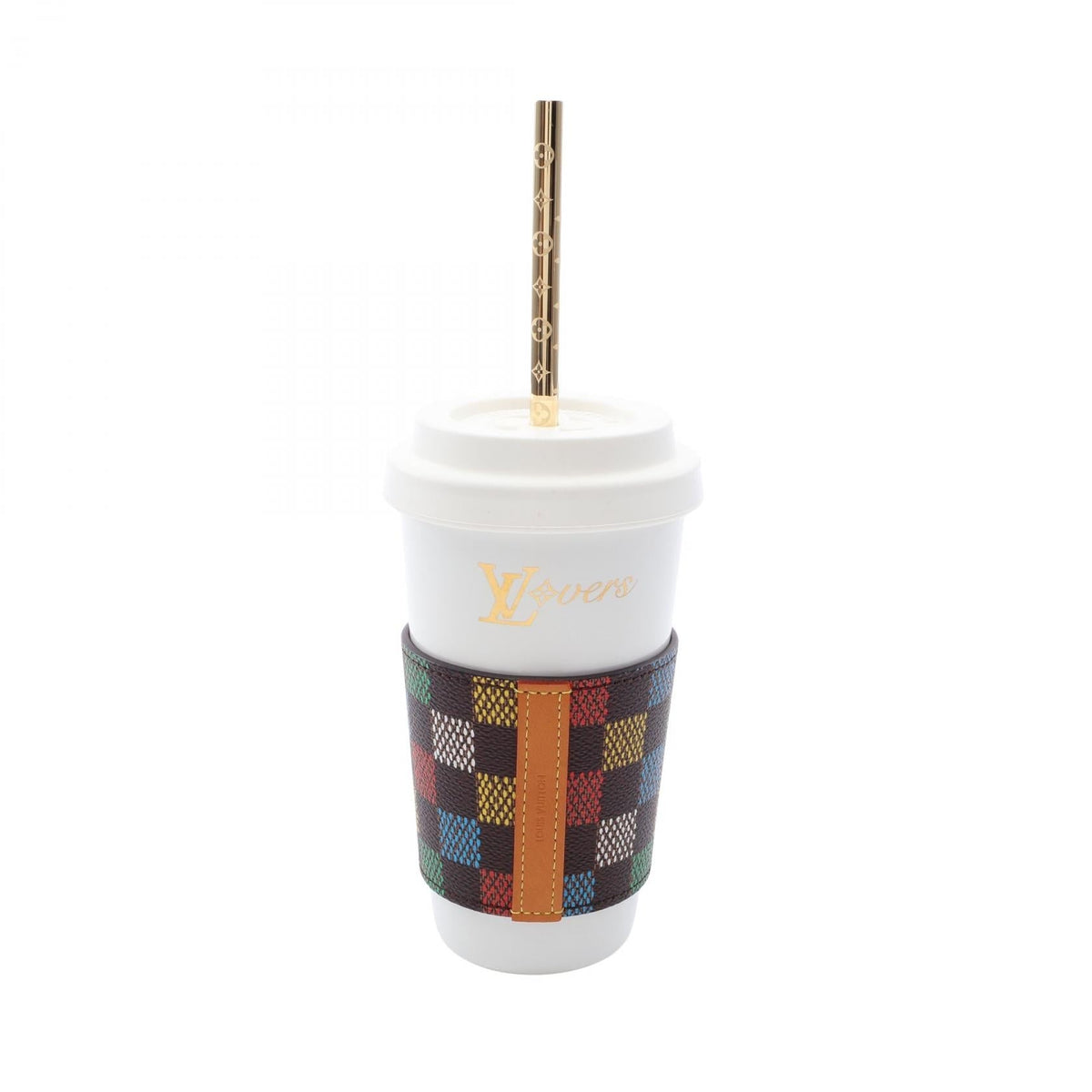 Louis Vuitton LV Cup Straw · LV Birds Damier