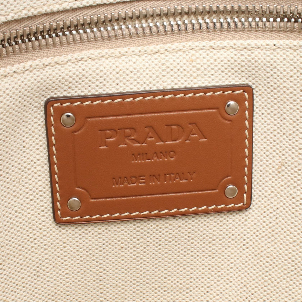 Prada · Canvas Leather Tote