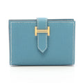 Hermès Bearn Mini · Chèvre · Blue Jean