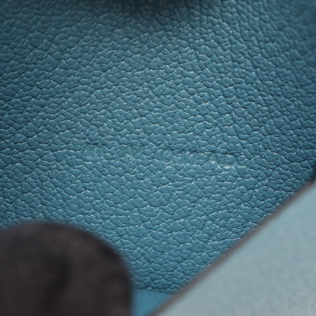 Hermès Bearn Mini · Chèvre · Blue Jean