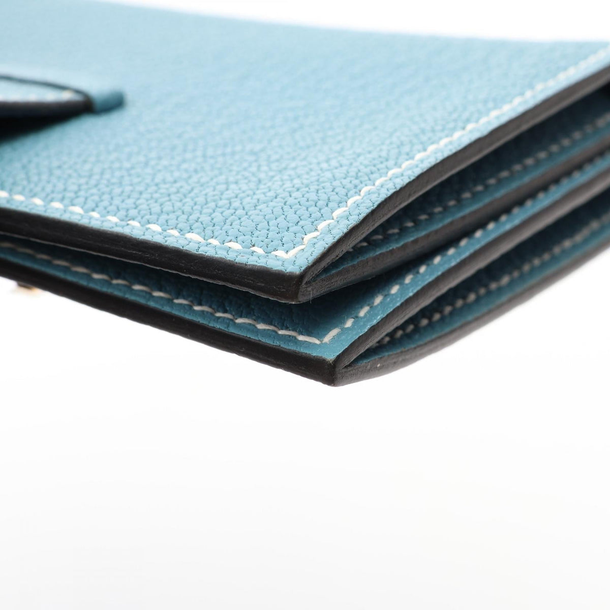 Hermès Bearn Mini · Chèvre · Blue Jean