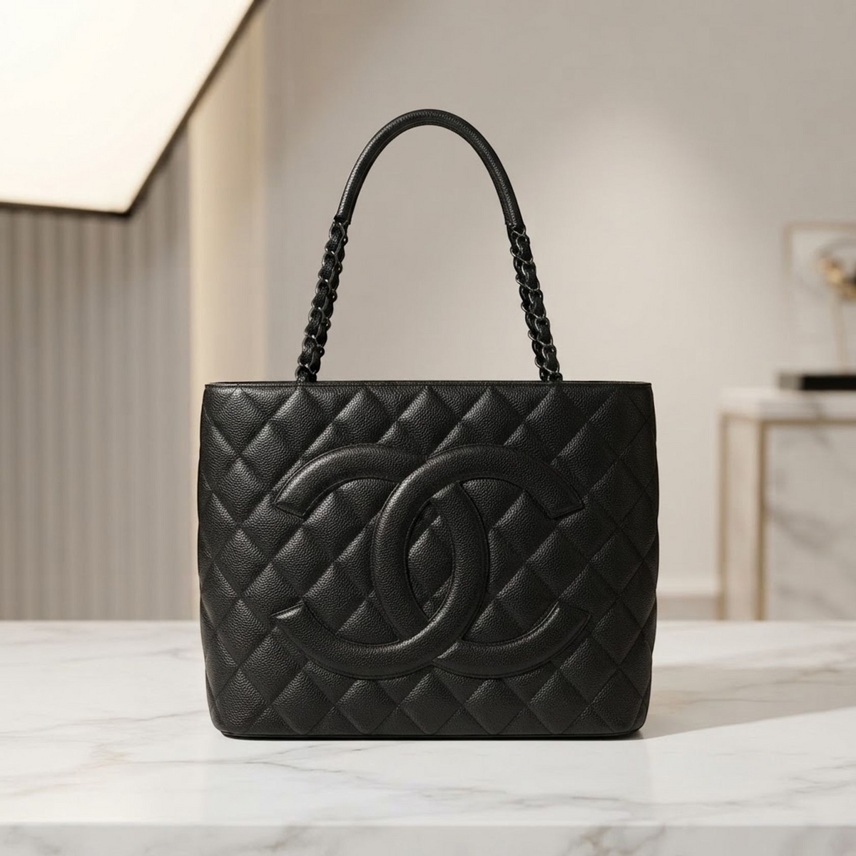 Chanel Medallion Tote · Grained Calfskin