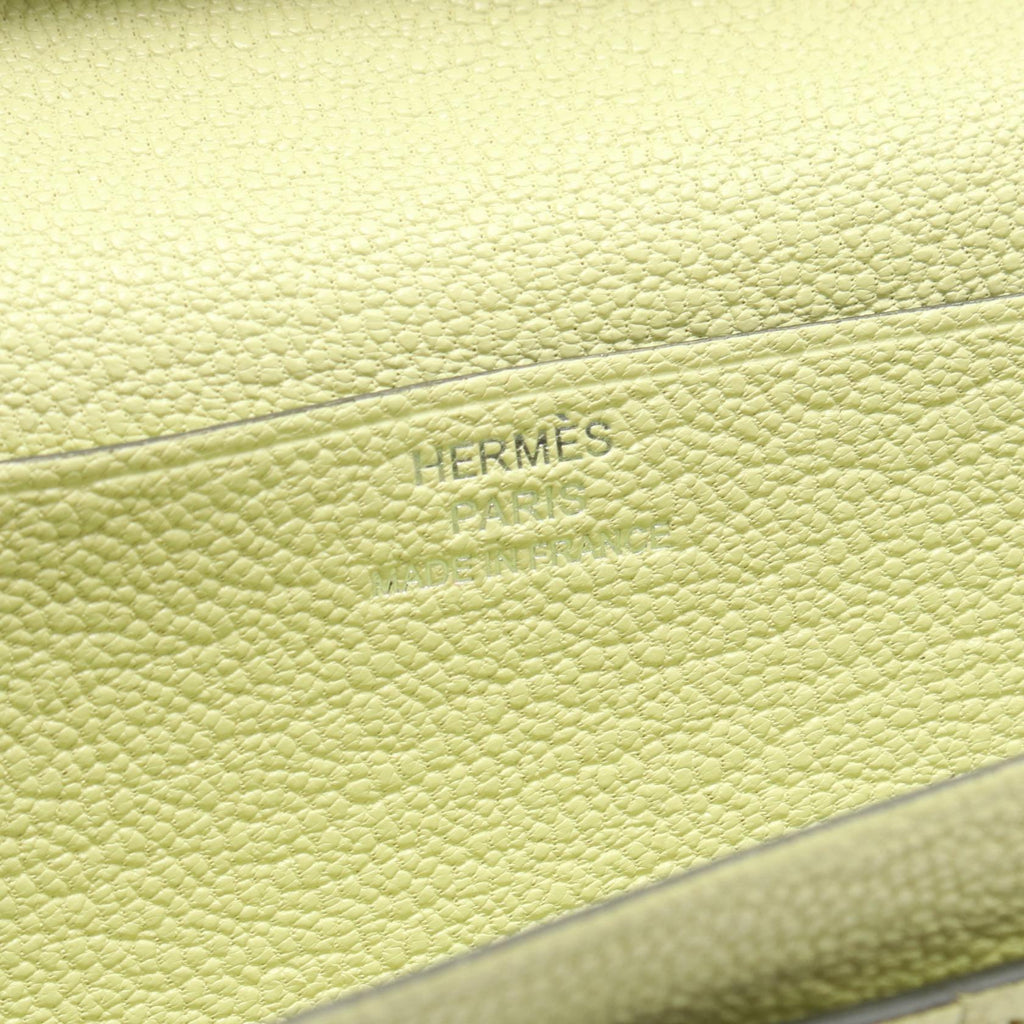 Hermès Bearn Soufflet · Chèvre · Jaune Bourgeon