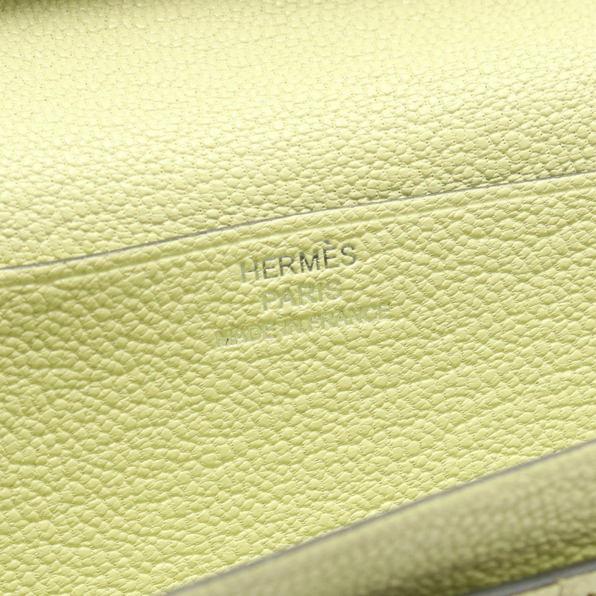 Hermès Bearn Soufflet · Chèvre · Jaune Bourgeon