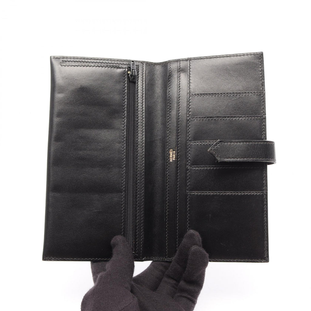 Hermès Bearn Classic · Box Calf · Gold Hardware