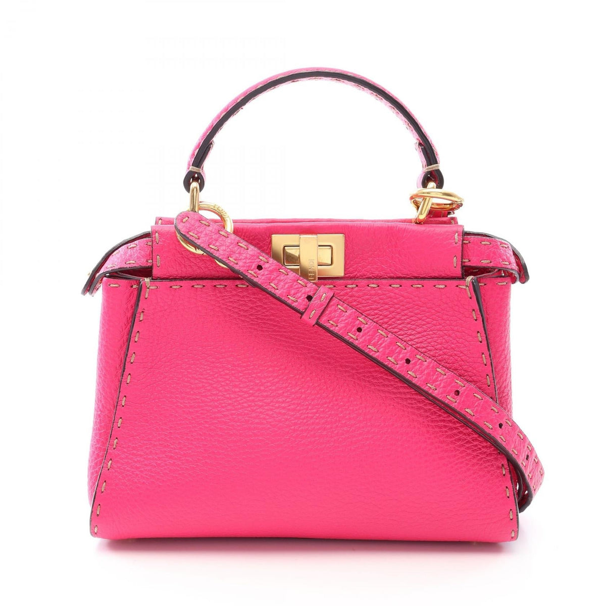 Fendi Mini Peekaboo · Blush Leather