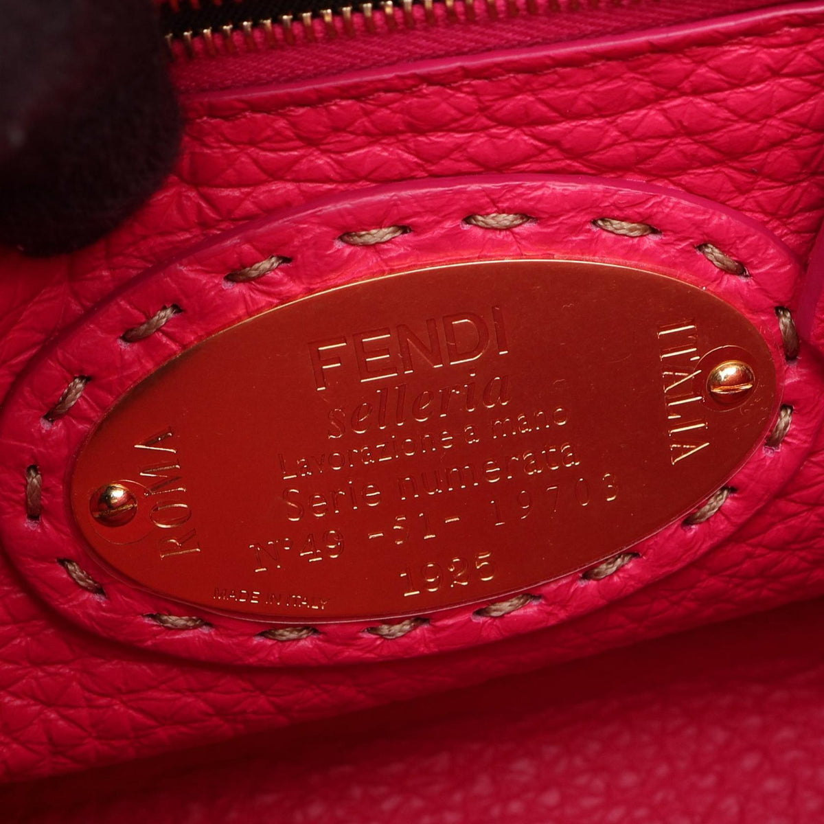 Fendi Mini Peekaboo · Blush Leather