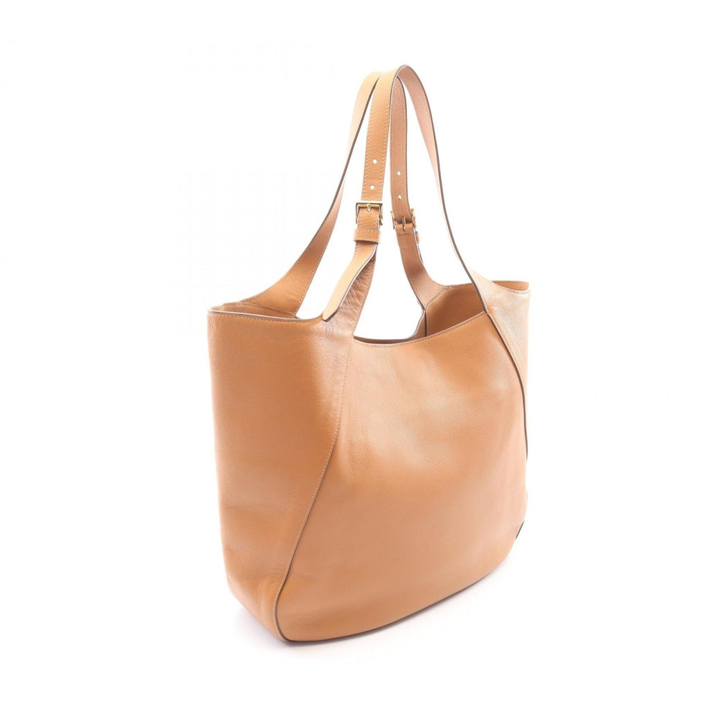PRADA Logo Tote · Leather