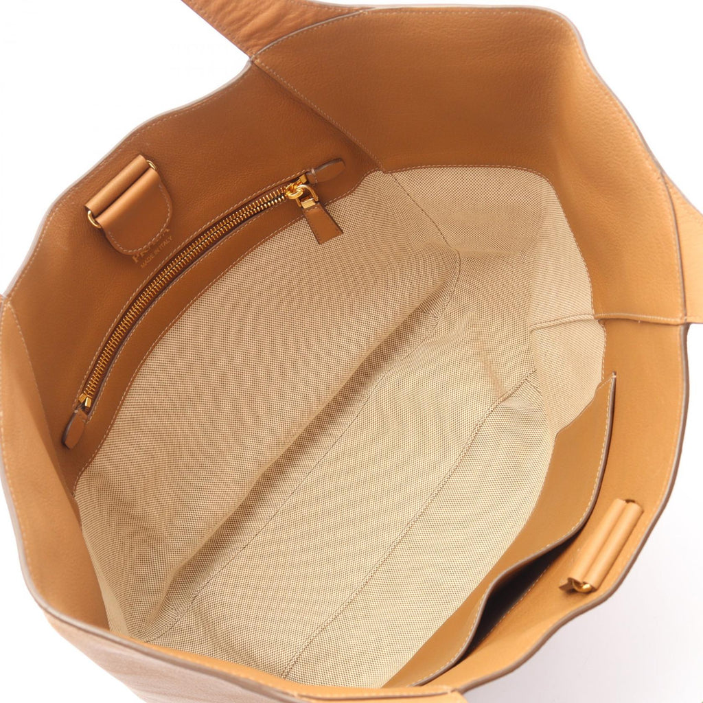 PRADA Logo Tote · Leather