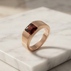 Cartier Tank Mars · Rose Gold · Garnet