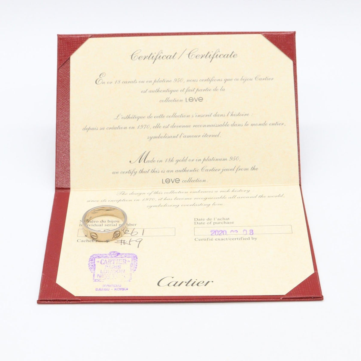 Cartier Love Ring · 18K White Gold