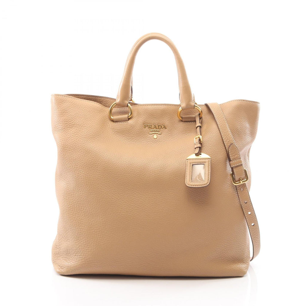 Prada Logo Tote · Leather