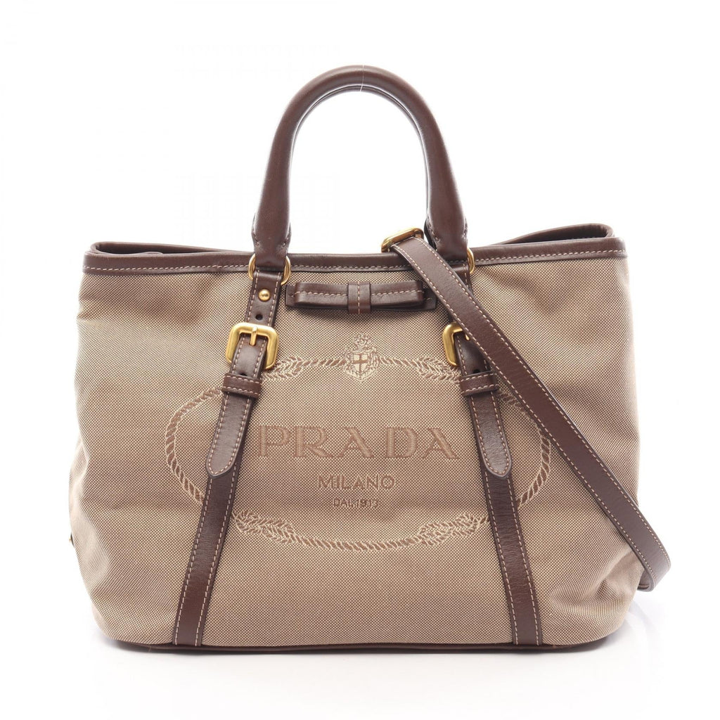 Prada Logo Jacquard · Canvas Leather