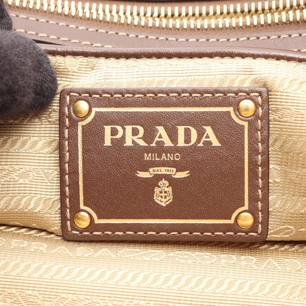 Prada Logo Jacquard · Canvas Leather