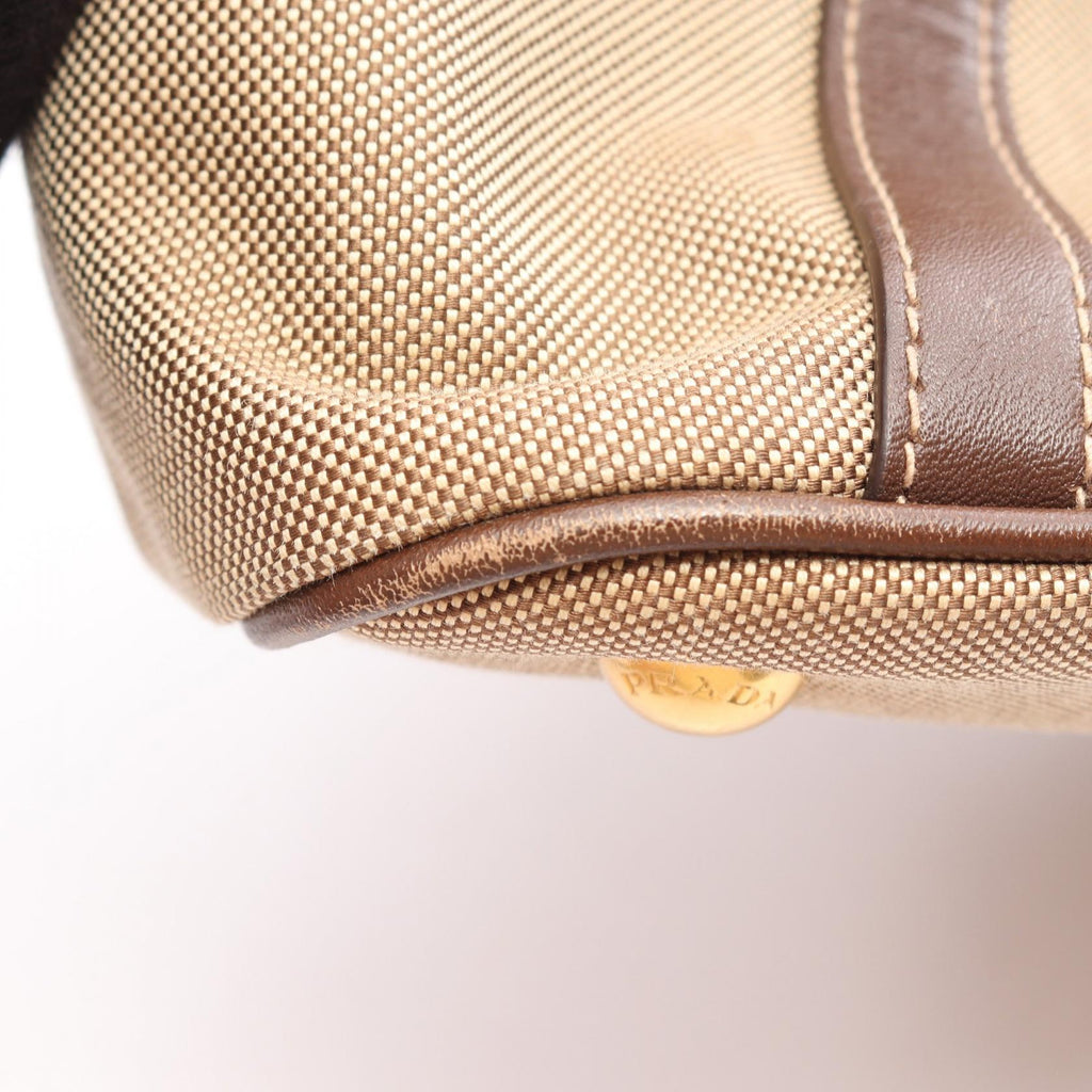 Prada Logo Jacquard · Canvas Leather