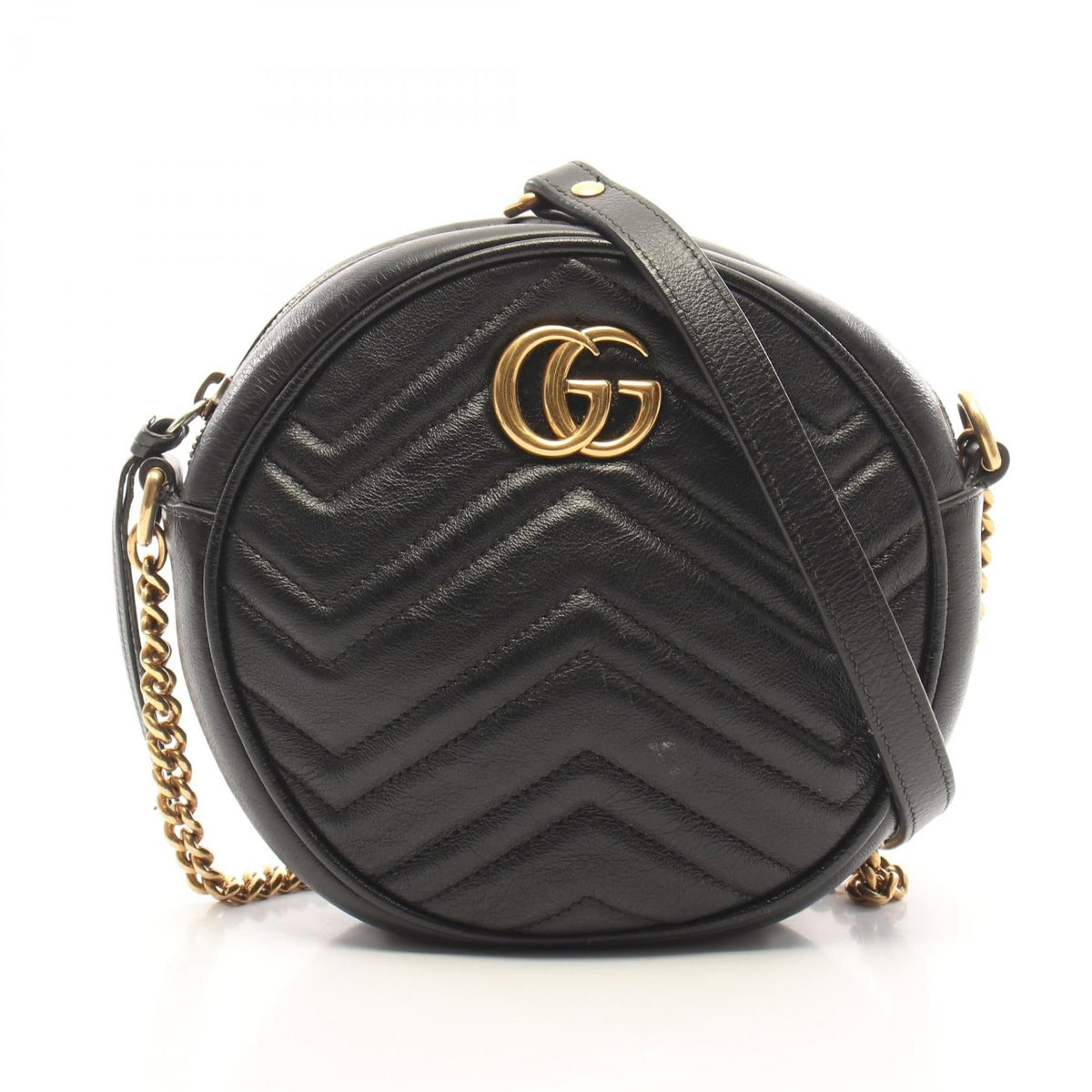 Gucci GG Marmont · Round Mini · Leather