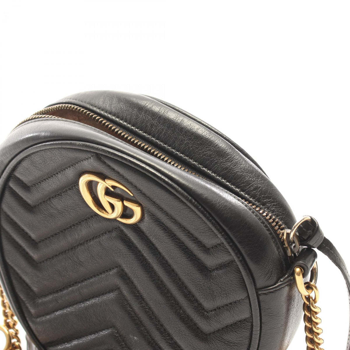 Gucci GG Marmont · Round Mini · Leather