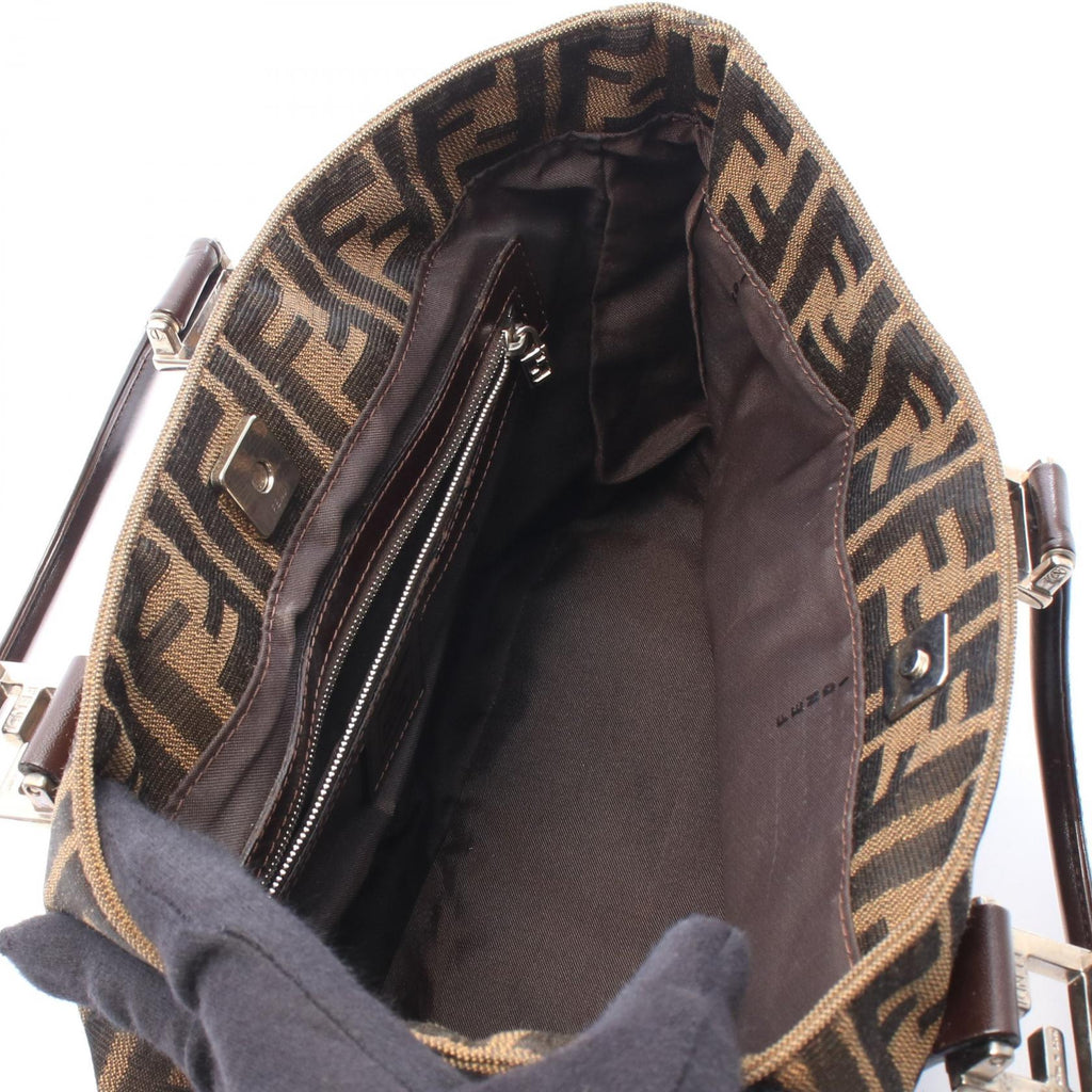 FENDI Zucca · Canvas & Leather Tote