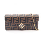 Fendi FF Diamond · Leather Shoulder Bag