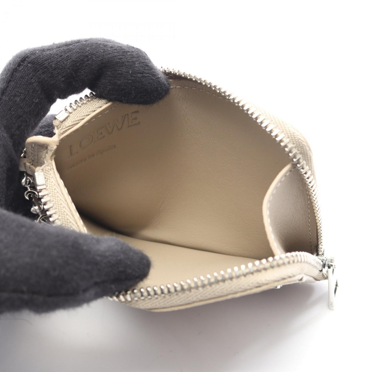 Loewe Anagram Square Coin · Leather