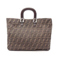 FENDI Zucca · Canvas Leather Tote