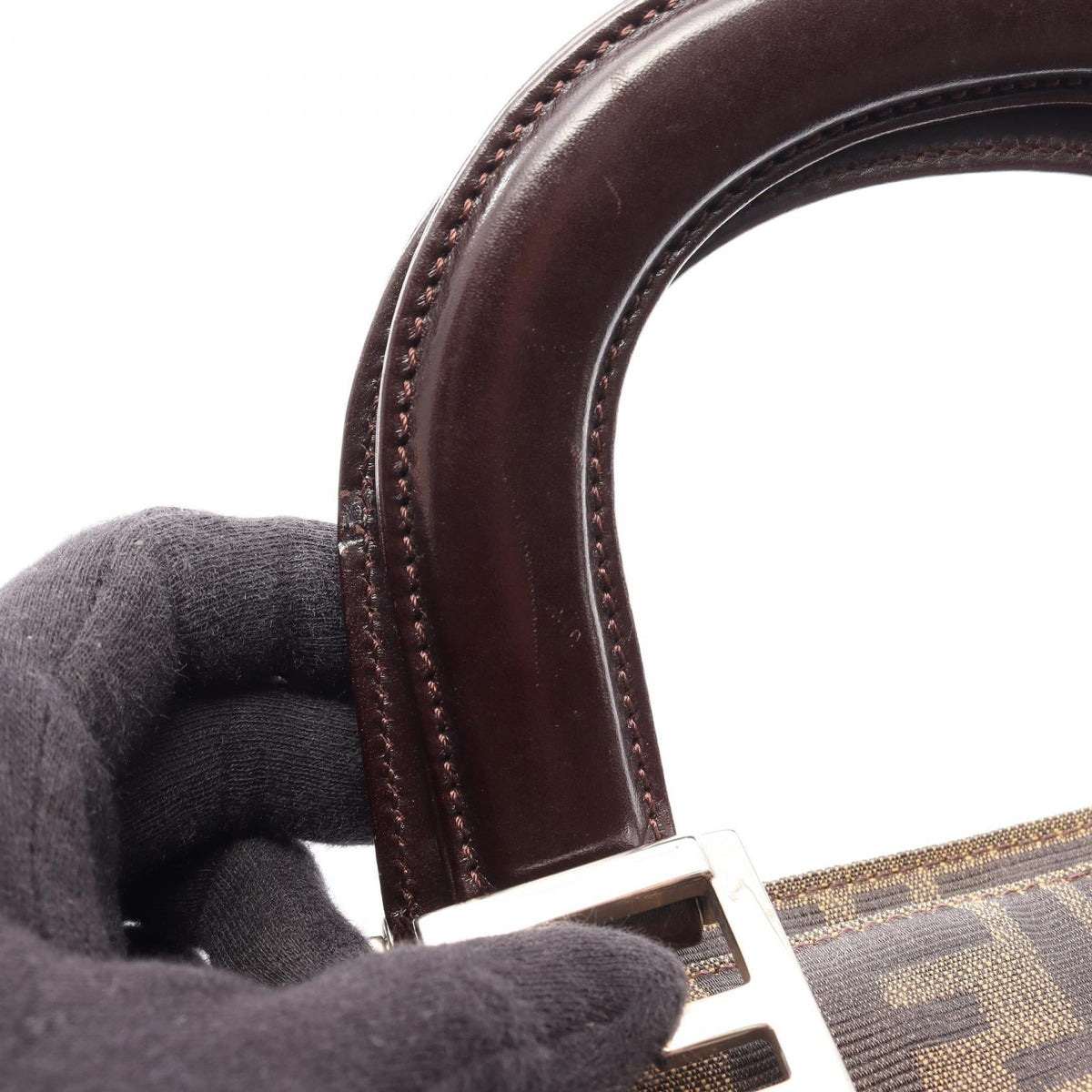 FENDI Zucca · Canvas Leather Tote