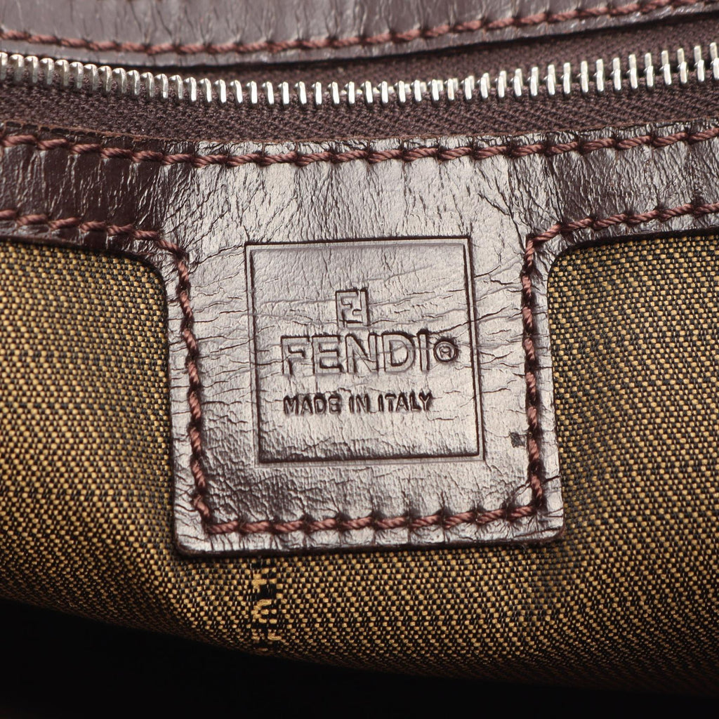 FENDI Zucca · Canvas Leather Tote