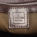 FENDI Zucca · Canvas Leather Tote