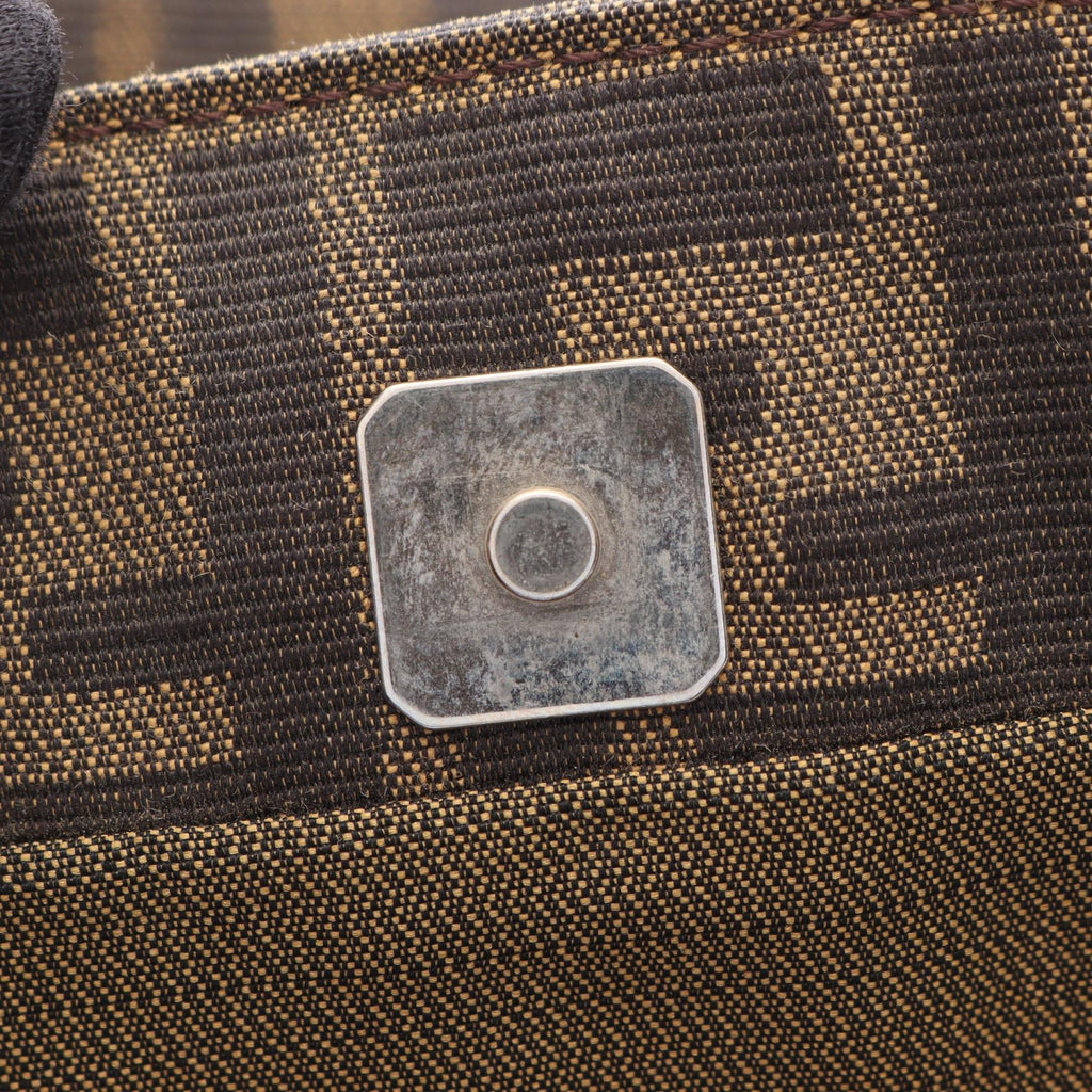 FENDI Zucca · Canvas Leather Tote
