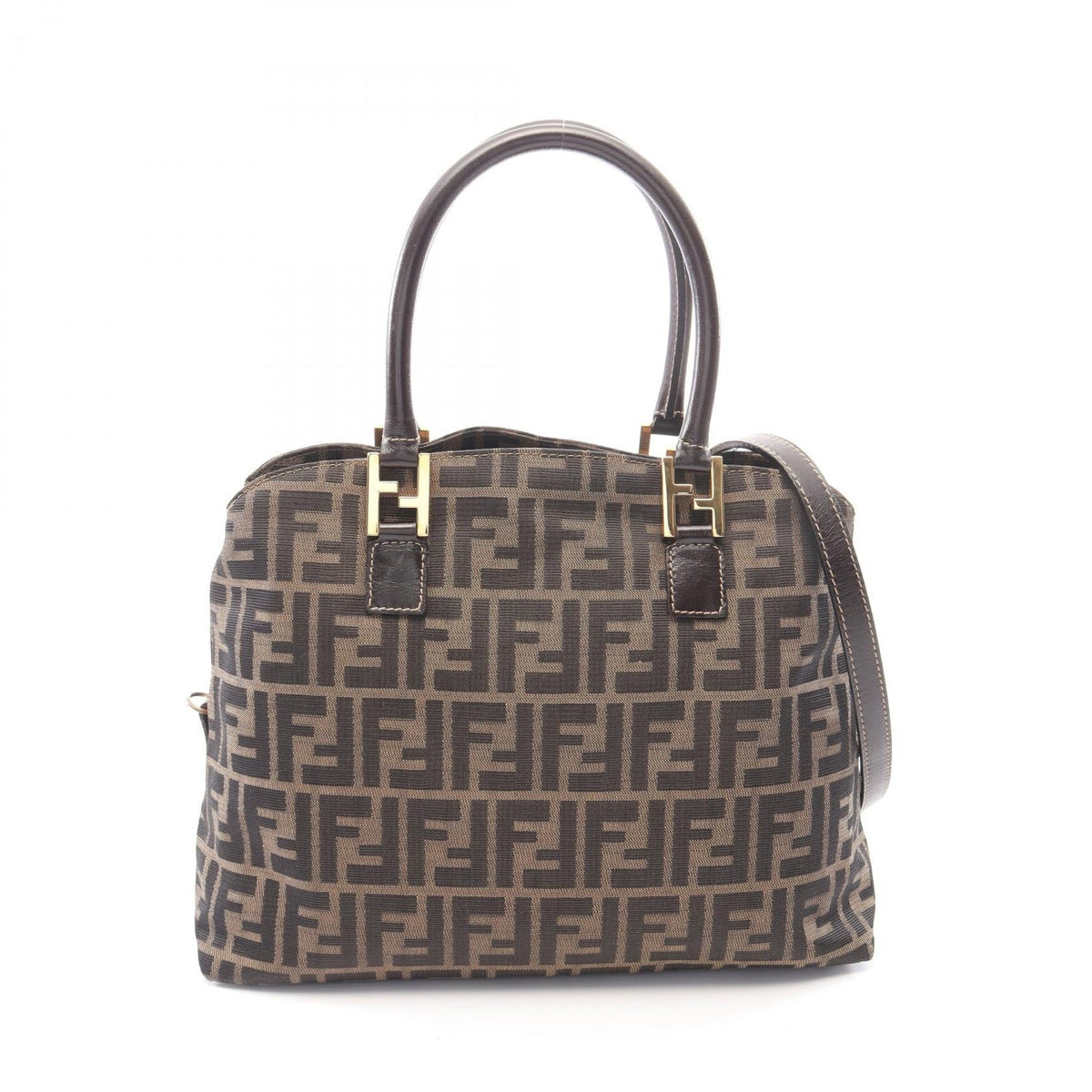 Fendi Zucca · Canvas Leather Crossbody