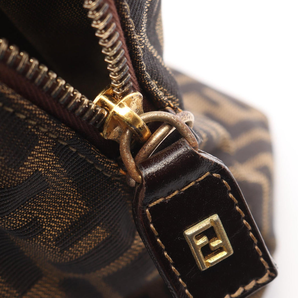 Fendi Zucca · Canvas Leather Crossbody