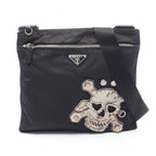 PRADA Skull Studs · Nylon Triangle Logo