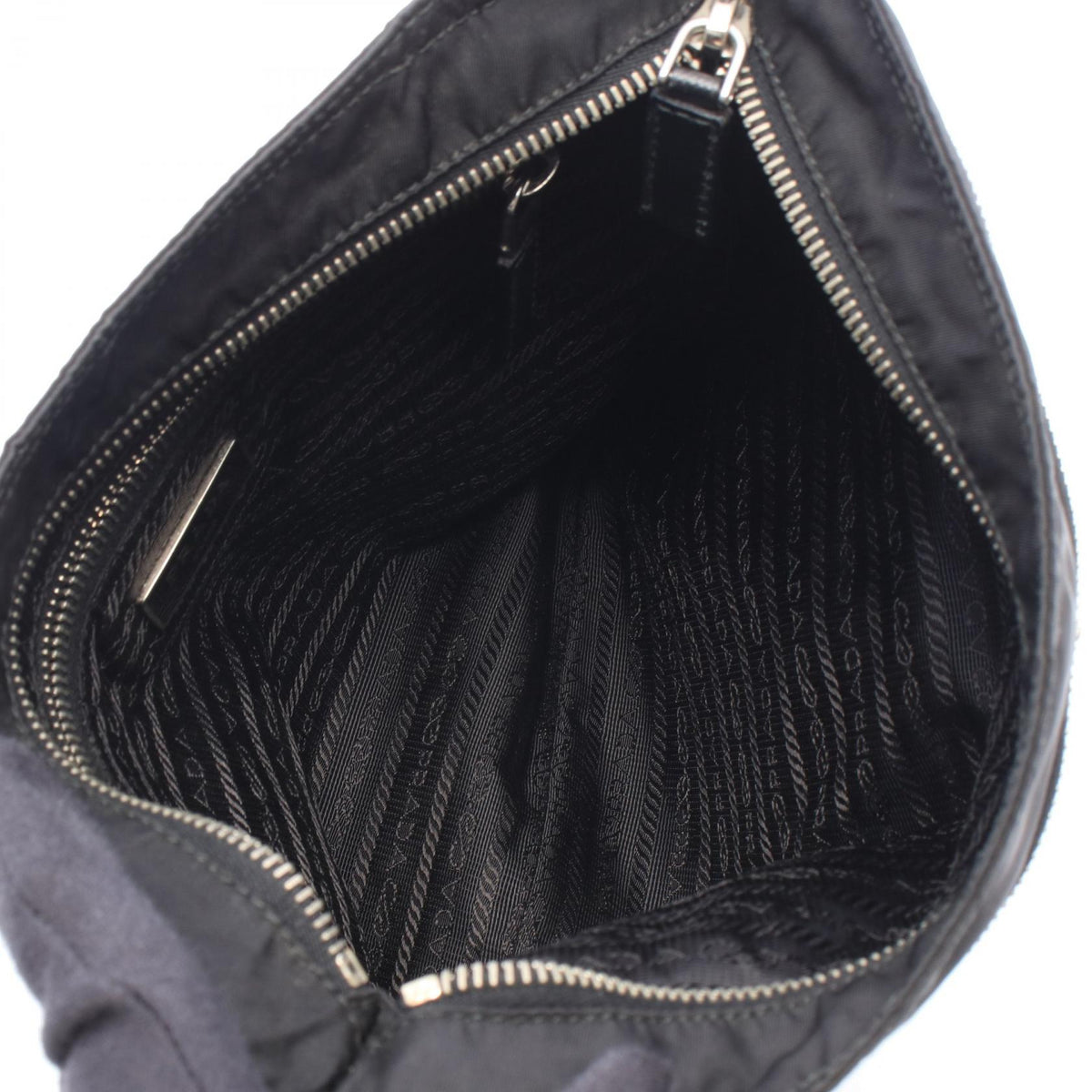 PRADA Skull Studs · Nylon Triangle Logo