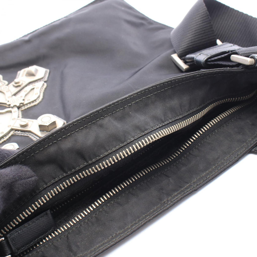 PRADA Skull Studs · Nylon Triangle Logo