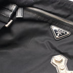 PRADA Skull Studs · Nylon Triangle Logo